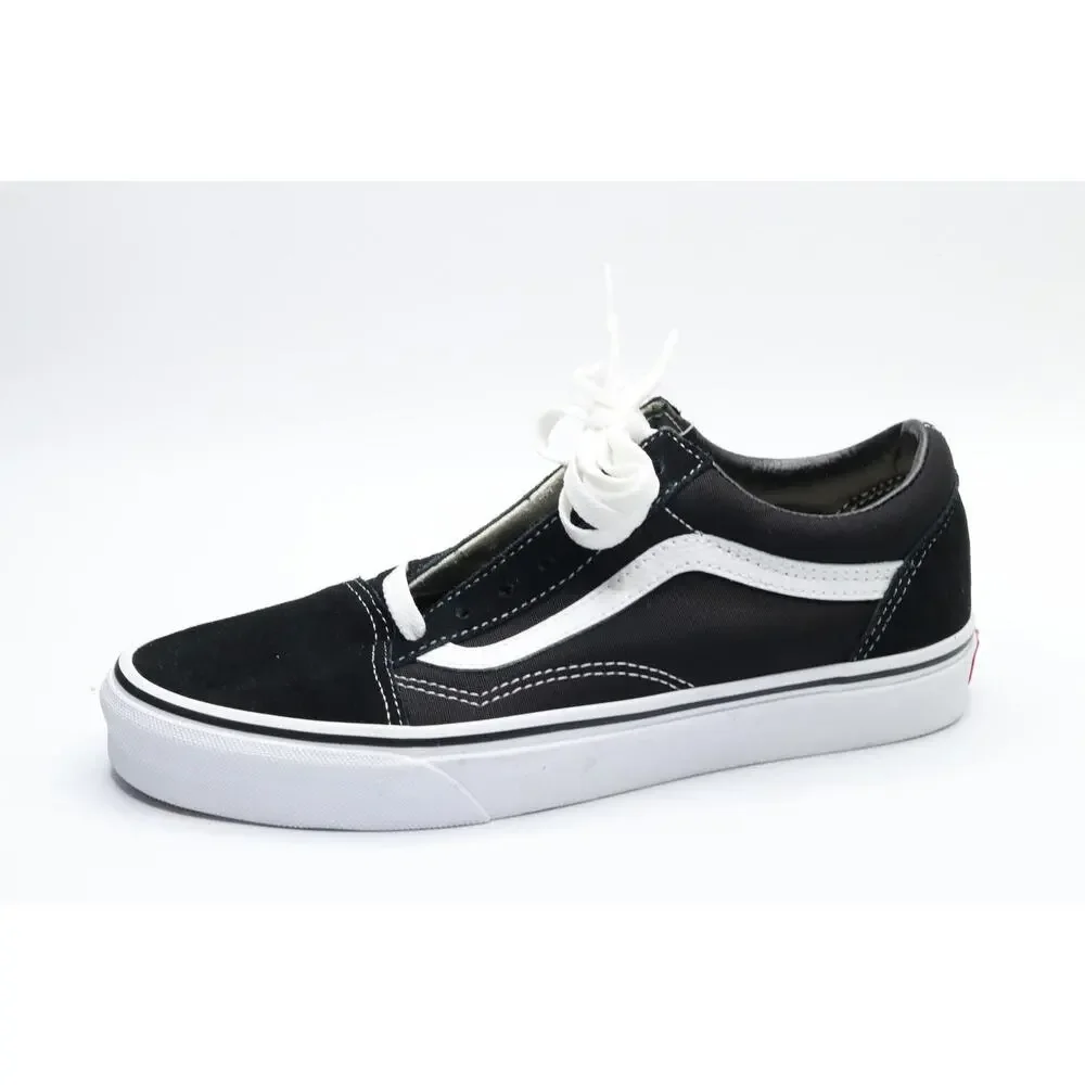 VANS OLD SKOOL, BLACK WHITE, (6 MEN , 7.5 WOMEN) SNEAKERS